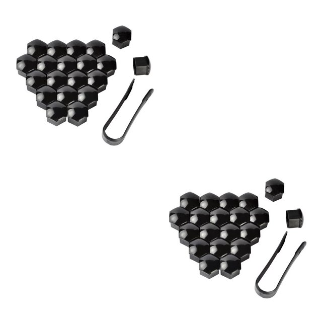 Maytalsory 20 Pieces Car Wheel Nut Caps Auto Hub Screw Cover Replacement Dust-proof Black 19mm 2Set