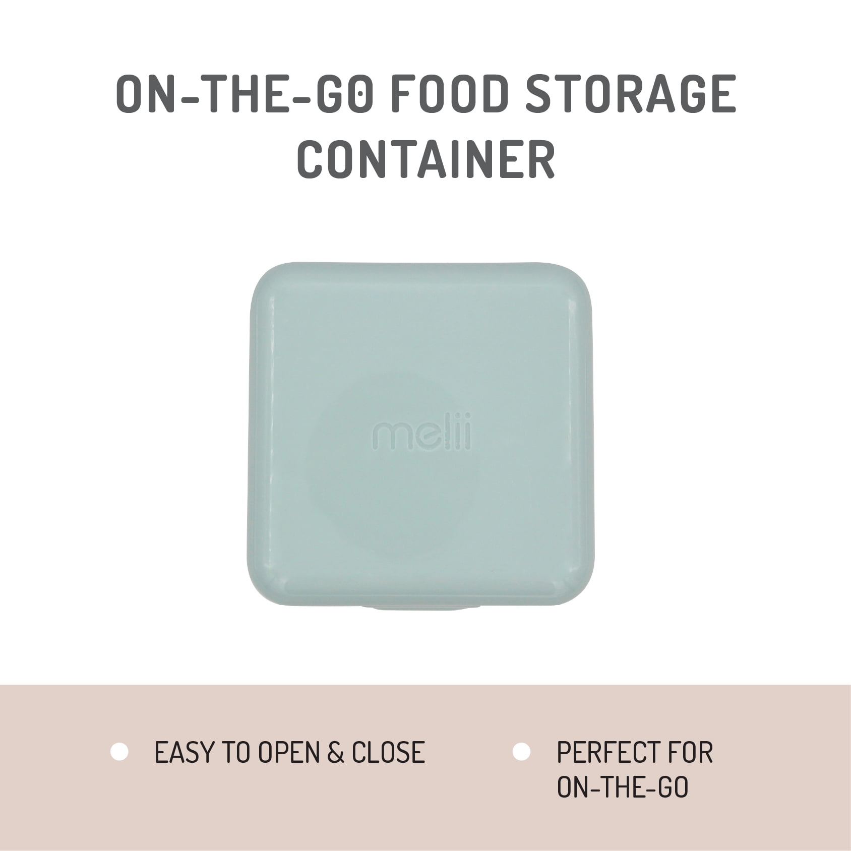 Melii Sandwich Container for Adults and Kids, 2 Pack, Light Blue, 28 oz / 835 ml