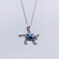 thumbnail image 4 of RYRDWP Collier Bijou Incrustation Opale Tortue de Mer Océan Bleu Feu, 4 of 7