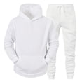 thumbnail image 2 of Kcodviy Men Autumn and Winter Haptic Suits Set Leisure Solid Color Tailor Suits for Men Zipper Sweater Pants Sports Summer Suit, 2 of 9