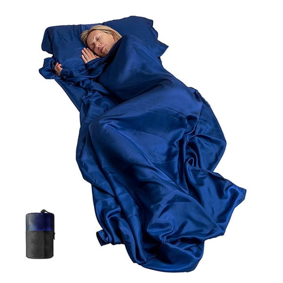 4X Microfiber Sleeping Bag Liner Travel Bed Sack Lightweight Sleep Bag Liners 36X87 Inch,4 x Sleeping Bag Liner,Navy