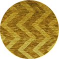 thumbnail image 1 of Ahgly Company Tapis d'Intérieur Ronds Transitionnels Jaunes Lavables à la Machine, 6 Pieds Rond, 1 of 7