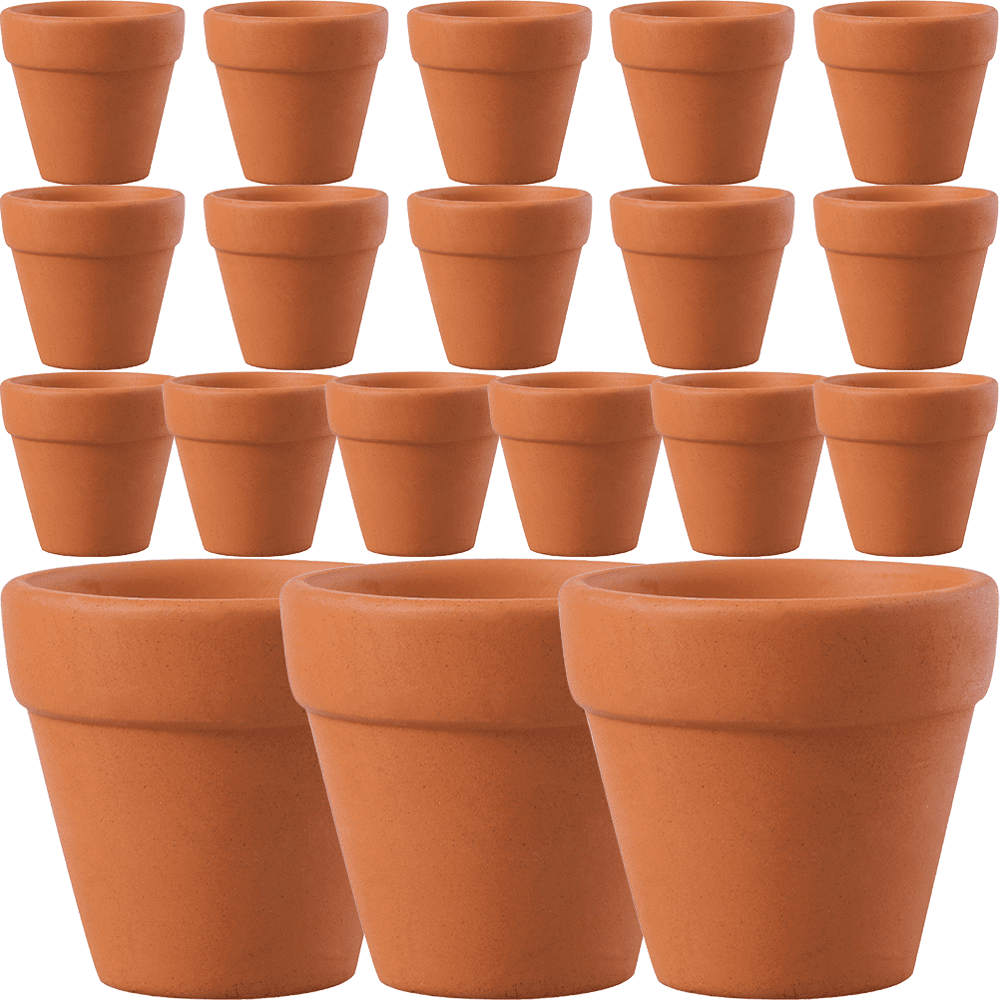 Dosaele 20pcs Small Red Ceramic Flower Pot Terracotta Pot Clay Ceramic Pottery Planter