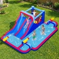 thumbnail image 2 of Costway Inflatable Water Slide Park Kids Bounce House Climbing Jumping without Blower, 2 of 10
