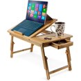 thumbnail image 1 of Aleratec Natural Bamboo Adjustable Laptop Stand Up To 15In For Home Office, 1 of 7