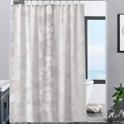 Danhjin Shower Curtain Bathroom Shower Curtain Liner 8G EVA Thick 3 D Frosted Pebbles Plastic Shower Curtains Heavy Duty Waterproof Shower Liner No Need To Punch Holes To Provide Hook