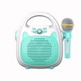 thumbnail image 1 of Graflsoa Portable Kids Karaoke Machine with Bluetooth, TF Card, and USB Support, Built-in 1200mAh Battery, Condenser Microphone, Light Blue (Ideal Gift for Children), 1 of 6