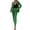 Green, variant on Blazer Pants Set for Women, 2 Piece Business Suit Lapel Button Coat Slim Fitting Business Office Work Blazer Pants Outfits Cute Two Piece Outfits for Women White S