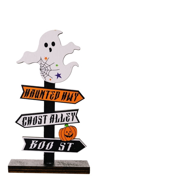 Citrouille d'Halloween en Bois Décoration d'Ambiance Festive Décorations de Table Cartes Décorations d'Halloween Créatives.