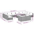 thumbnail image 4 of vidaXL 13 Piece Garden Lounge Set with Cushions Brown Poly Rattan, 4 of 5
