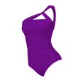 thumbnail image 4 of GZWYHT Bathing Suit for Women Womens Swimsuits One Shoulder Swimsuit For Women Bathing Suits Modest Full Coverage Keyhole Swimwear One Piece Swimsuit Women Tummy Control Swimsuits Purple L, 4 of 4