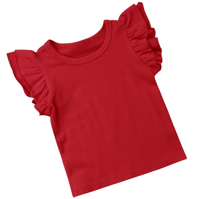 Toddler Girl Ruffles Sleeve T-shirt
