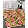 thumbnail image 3 of Ahgly Company Tapis d'Intérieur Lavables en Machine, Carrés Transitionnels Rouge Châtaignier, Carrés de 5', 3 of 7