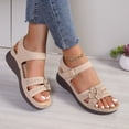 thumbnail image 4 of Mepaouo Wedge Sandals Women 2025 Dressy Summer Ankle Strap Open Toe Low Heel Platform Walking Shoes, 4 of 7