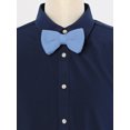 thumbnail image 2 of INSPIRE CHIC Men's Pre-Tied Bow Ties Adjustable Strap Solid Color Knitted Bowtie Light Blue, 2 of 6