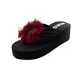 thumbnail image 2 of LSLJS Pantoufles pour Femmes, Femmes Dames Été Fleur Maison Compensées Chaussures de Plage Sandales Flip Flops Pantoufles, 2 of 9