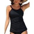 thumbnail image 1 of Charmo Haut de Tankini à Col Montant pour Femmes Seulement, Haut de Maillot de Bain Gainant, Haut de Bain Froncé Sans Bas, 1 of 6