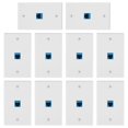 thumbnail image 3 of 20 Pieces Ethernet Wall Outlet Plate Cat6 RJ45 Wall Plate Jack Female to Female Ethernet Inline Coupler Plates Ethernet, 3 of 7
