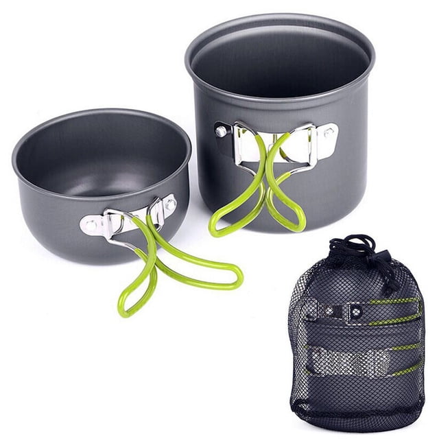 Lightweight Aluminum Outdoor Cookware Set for Camping Hiking and Picnic Adventures