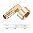 thumbnail image 4 of Unique Bargains 14mm Barbed x G1/2 Female Thread Brass Hose Barb Fitting Elbow, 4 of 6