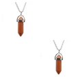 thumbnail image 3 of QualitChoice Hexagon Column Charm Exquisite Women Men Making Findings Handmade Anniversary Hanging Pendants Colorful Crystal Red Sand Color 2Set, 3 of 6