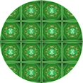 thumbnail image 1 of Ahgly Company Tapis de Zone Ronds d'Intérieur Lavables à la Machine, Style Transitionnel, Verts, 5 Pieds Rond, 1 of 7
