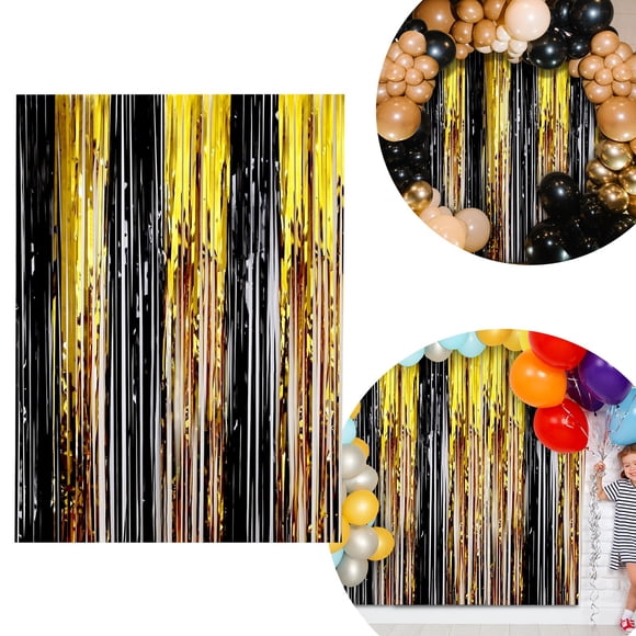 Liyamei Multicolor Curtain For Events Parties Celebrations And Photo Decorative Sparkly Festive Atmosphere