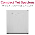 thumbnail image 4 of Frigidaire 1.6 Cu. ft. Compact Retro Refrigerator with Freezer Compartment, Platinum Mini Fridge with Chrome Trim for Bedroom, Dorm, Office, Apartment, 4 of 9