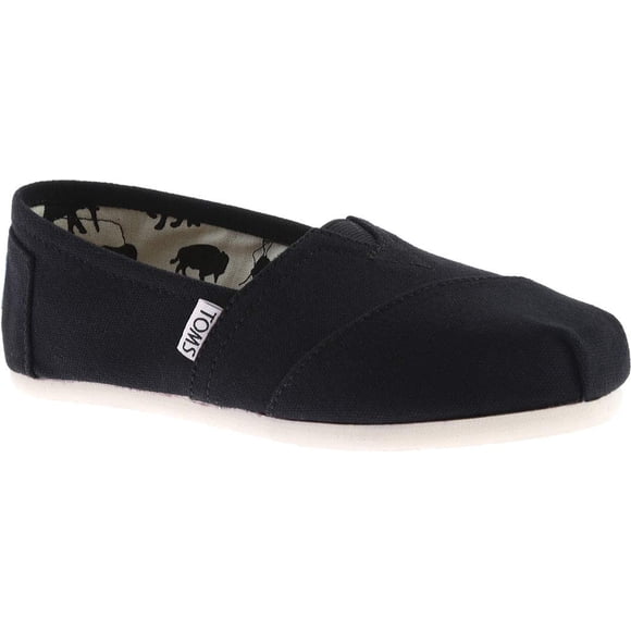 TOMS Women's Canvas Slip-On,Black On Black,8 M