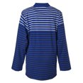 thumbnail image 2 of Boys Cotton Striped Long Sleeve Polo Rugby Shirt - Narrow Stripes - Size 12, 2 of 7