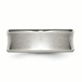 thumbnail image 3 of Stainless Steel Beveled Edge Concave 8mm Brushed Band Ring 12 Size, 3 of 5