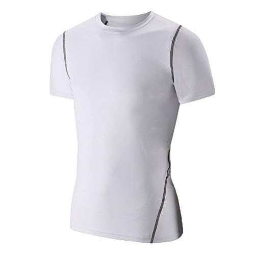 LANBAOSI Haut de Couche de Base de Compression pour Garçons Unisexe à Manches Courtes sous-Chemise Taille 14