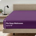thumbnail image 4 of Bare Home 2-Pack Fitted Sheets - Premium 1800 Collection - Ultra-soft - Deep Pocket - Twin, Plum, 4 of 7