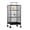 Black, variant on QinaQin 40-Inch Open-Top Parrot Cage with Detachable Rolling Stand Slide-Out Tray Water Bottle and Feeder (Black)