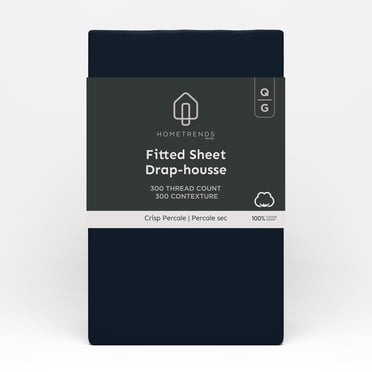 Hometrends 300 TC Brushed Percale Fitted Sheet