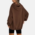 thumbnail image 2 of Besolor Womens Plus Size Hoodies Long Sleeve Drawstring Pullover Tops Casual Loose Fall Winter Hooded Sweatshirts, 2 of 7