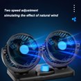 thumbnail image 4 of Dual Head Car Fan 12V 10W Electric Air Cooling Circulation Fan Cigarette Lighter Plug Fan, 4 of 9