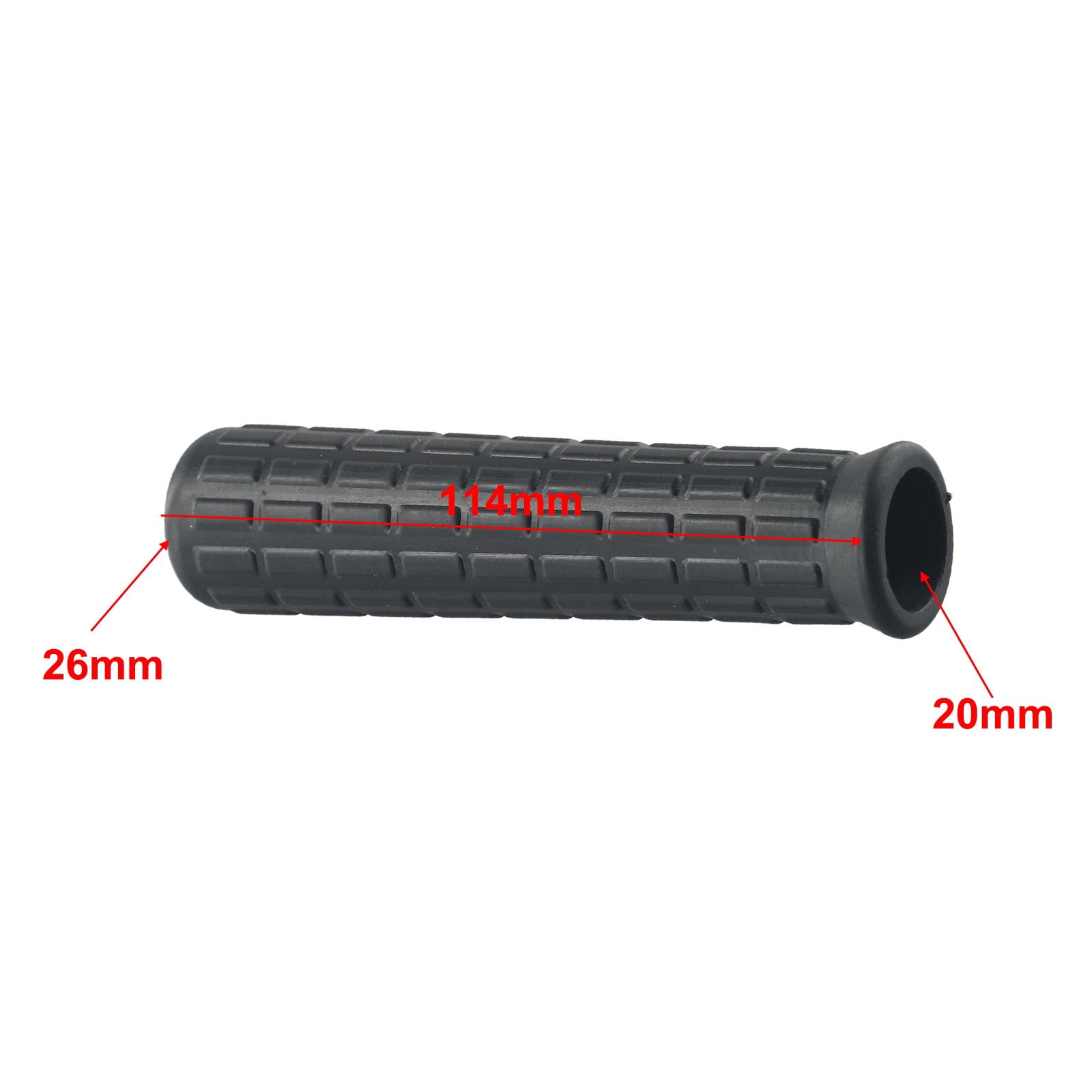 2Pcs Wheelbarrow Handles Rubber Round Tubes Anti-skid Shock Absorption Rubber Sleeve Weatherproof Replacement Handle Tool Parts 114 x 20mm