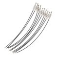 thumbnail image 1 of jinwen 2x10Pcs Boucle de Câble pour Bagages, Sangles en Fil d'Acier Inoxydable, Noir 2 Pcs, 1 of 9