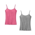 thumbnail image 3 of Timegard Camisoles 2 Pcs pour Femmes avec Soutien-Gorge Intégré Grande Taille Col Rond Respirantes Confortables Extensibles, 3 of 3