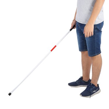 Bâton de Marche Pliable, Canne Réfléchissante avec Béquille, Canne Pliante pour Aveugles et Malvoyants, Bâton de Marche Guide Portable, Bâton de Marche en Alliage d'Aluminium Aide à la Mobilité