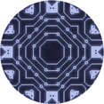 thumbnail image 1 of Ahgly Company Tapis d'Intérieur Lavables en Machine pour la Zone de Pervenche Violette, Rond de 5', 1 of 7