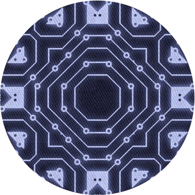 Ahgly Company Tapis d'Intérieur Lavables en Machine pour la Zone de Pervenche Violette, Rond de 5'