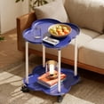thumbnail image 4 of Uuiauoio Chariot de Rangement Mobile Table d'Appoint Roulante avec Roues, Étagère Organisatrice en Plastique pour Chambre Salon Bureau, Étagère de Rangement Portable Multifonction avec Assemblage Requis, 4 of 7