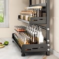 thumbnail image 4 of RKSTN Rack Organizer Spice Rack Organizer Carbon Steel Kitchen Rack Organizer Counter Storage Shelf 3-Tier Bathroom Countertop Organizer, 4 of 5