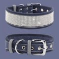 thumbnail image 1 of YOPTOP Nouveau Collier Réfléchissant pour Animaux Collier pour Chien avec Strass Chiens Moyens et Grands Collier pour Chien en Suède Réfléchissant, navyblue, m56*5.0cm/22*2``, 1 of 5