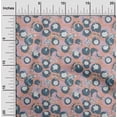 thumbnail image 2 of oneOone Rayon Light Peach Fabric Asian Japanese Koi Fish with Abstract Flower Craft Projects Decor Fabric Printed by The Yard 56 Inch Wide, 2 of 4
