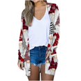 thumbnail image 2 of Cardigans Courts pour Femmes Manteau Imprimé Mode Cardigan à Manches Longues Blouse Décontractée Ample en Liquidation, 2 of 6