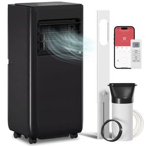HOMCOM 8000 BTU AC Unit, Portable Air Conditioner with WiFi Control, Black