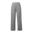 thumbnail image 5 of 2025 Pantalon d'Été à Rayures Imprimées pour Femmes pour Femmes Décontracté Automne Bouton Décontracté Polyvalent Ample Pantalon Petite pour Femmes Travail Décontracté Neuf Dixièmes, 5 of 5
